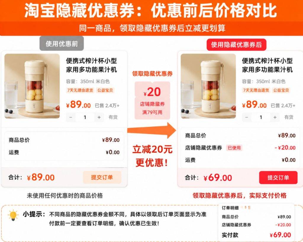 淘宝隐藏优惠券是真的吗？怎么领取、在哪里找及安全使用完整攻略