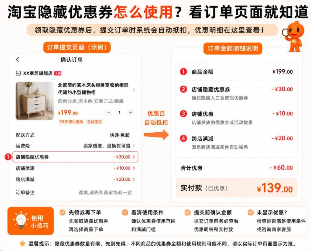 淘宝隐藏优惠券是真的吗？怎么领取、在哪里找及安全使用完整攻略