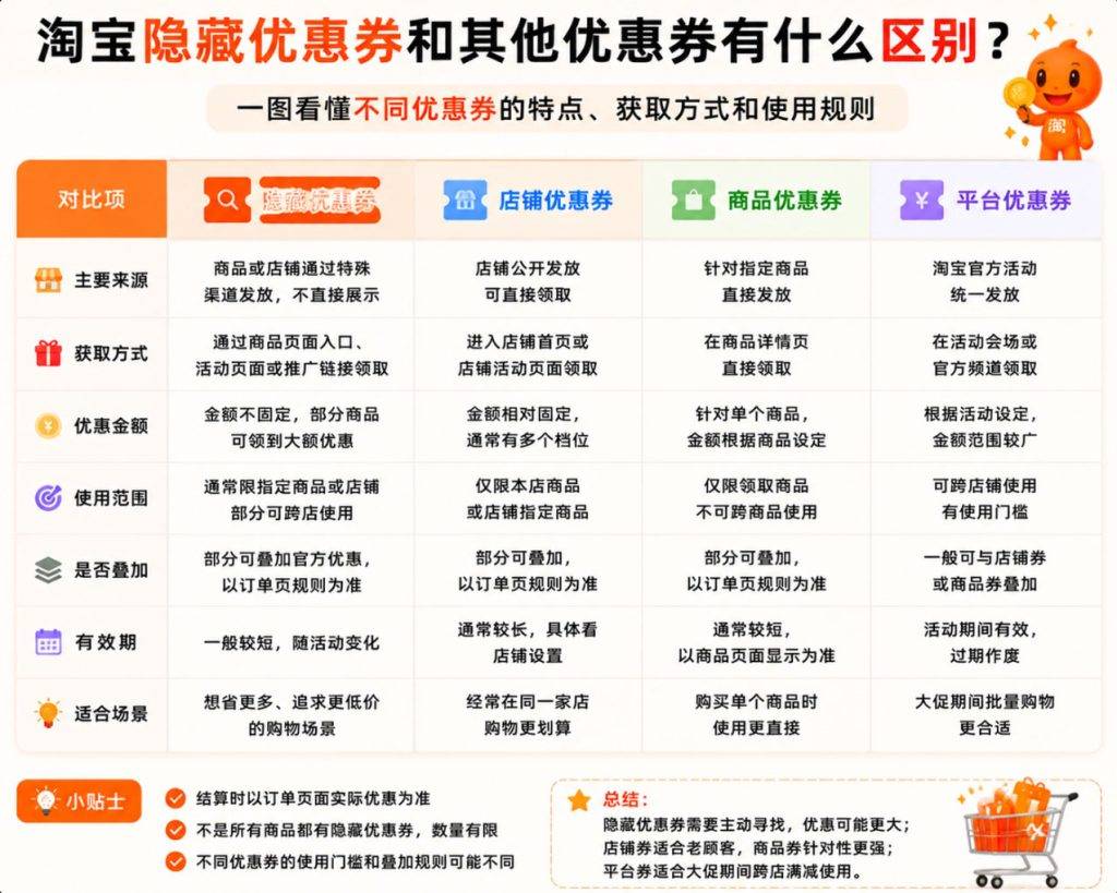 淘宝隐藏优惠券是真的吗？怎么领取、在哪里找及安全使用完整攻略