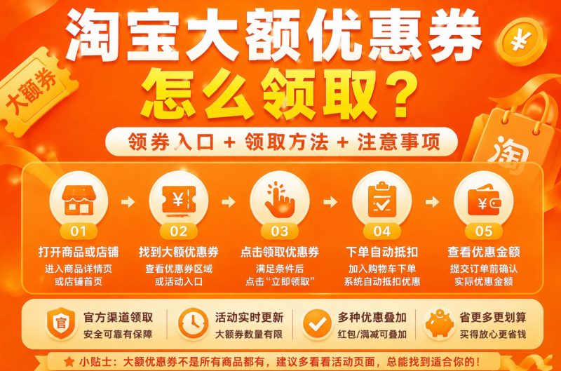 淘宝大额优惠券怎么领取?100元优惠券是真的吗及使用攻略-全网内部优惠券免费领-淘宝京东拼多多抖音快手优惠券+外卖电影快递红包随便领!!