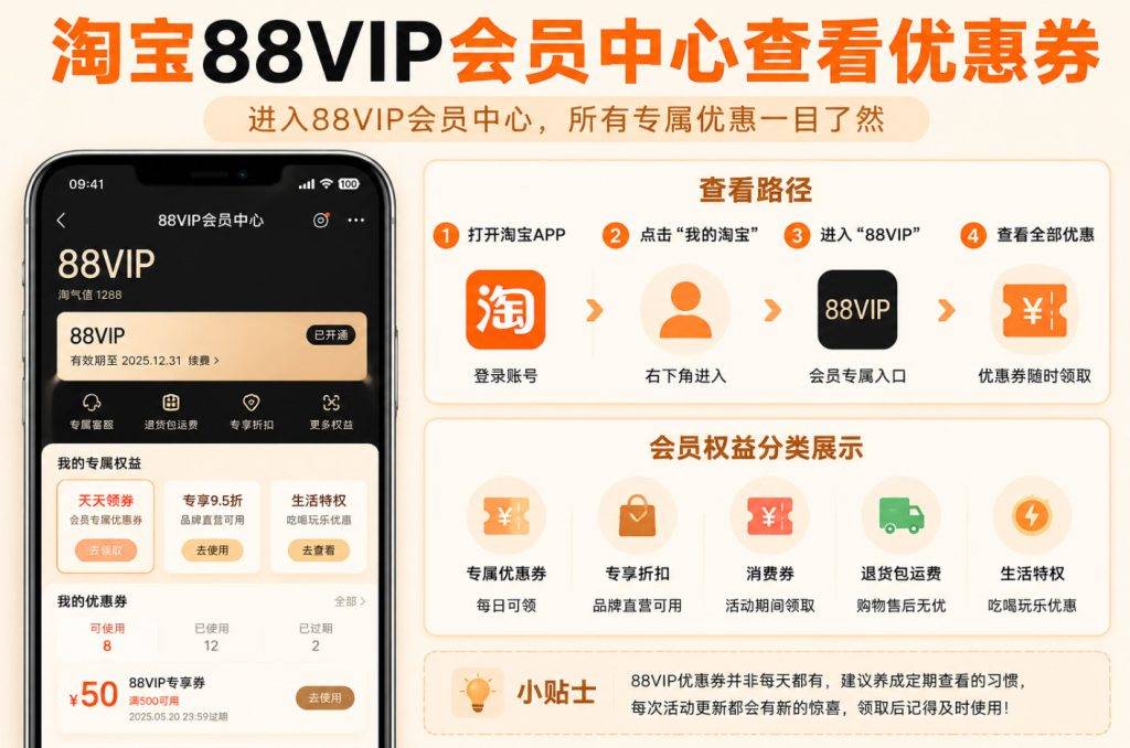 ScreenShot_2026-07-24_210326_481-1024x678.jpg 淘宝88VIP优惠券怎么领取?95折优惠、会员权益和省钱攻略