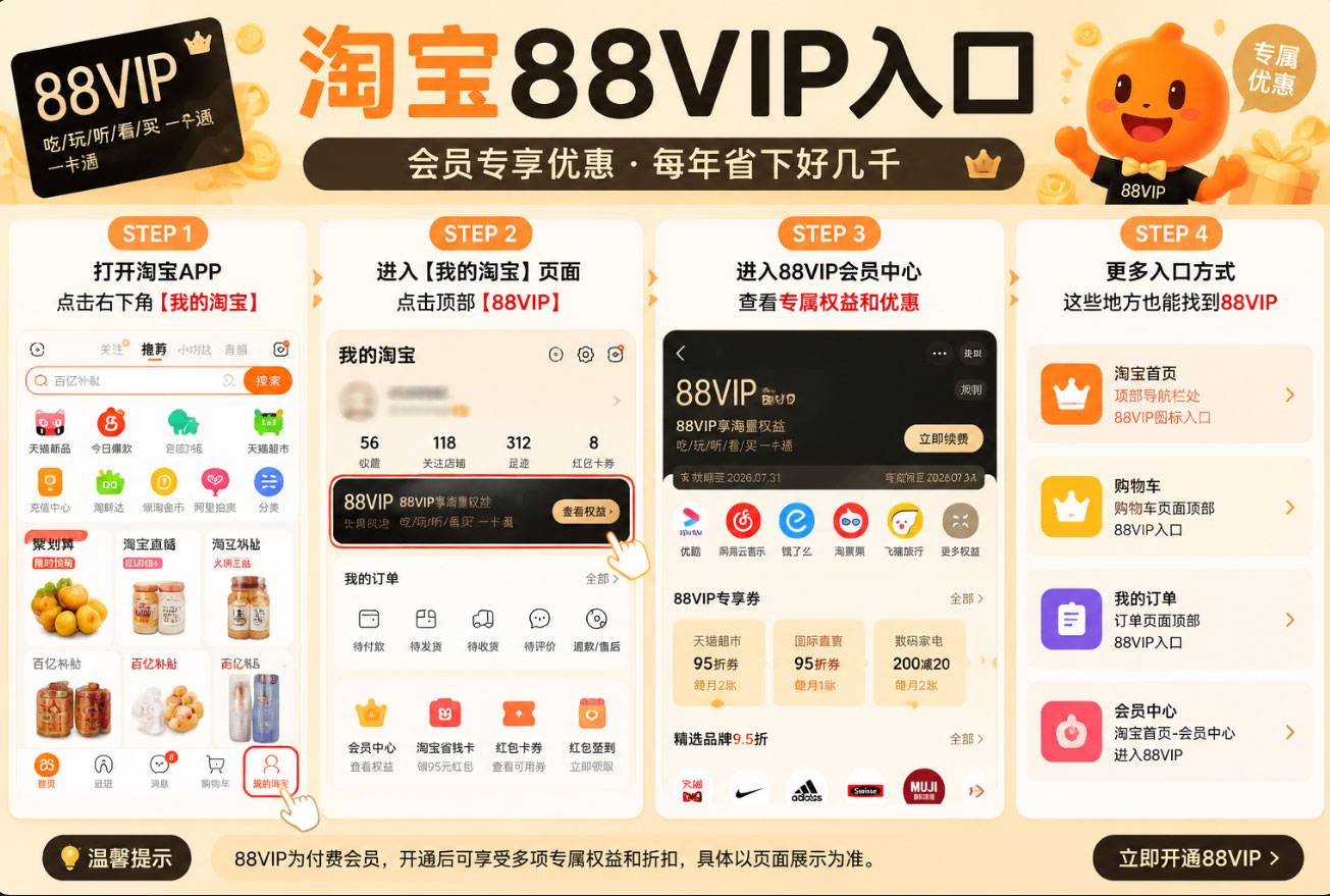 ScreenShot_2026-07-26_172202_323.jpg 淘宝官方优惠入口大全:优惠券、红包、88VIP、百亿补贴领取入口汇总