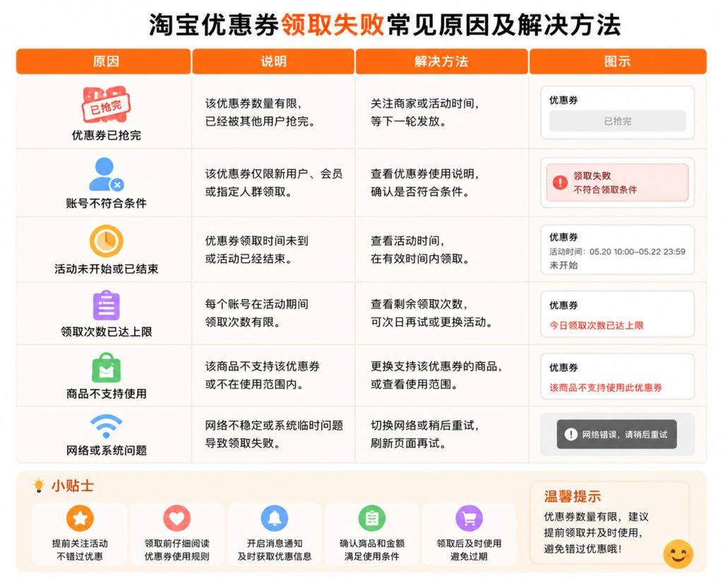 taobao-coupon-failure-reason-1024x819.jpg 淘宝优惠券怎么领取?最新官方领取入口、隐藏渠道及领券技巧大全