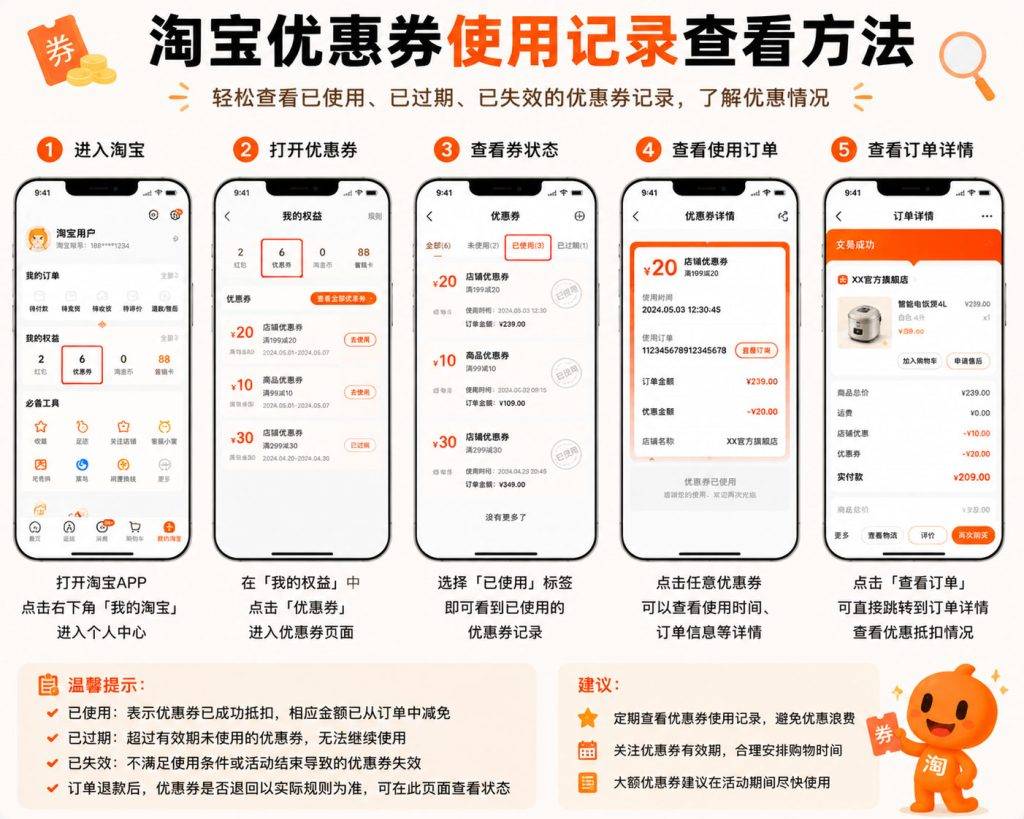 taobao-coupon-record-check-1024x819.jpg 淘宝优惠券怎么使用?付款抵扣方法、使用失败原因及省钱技巧详解