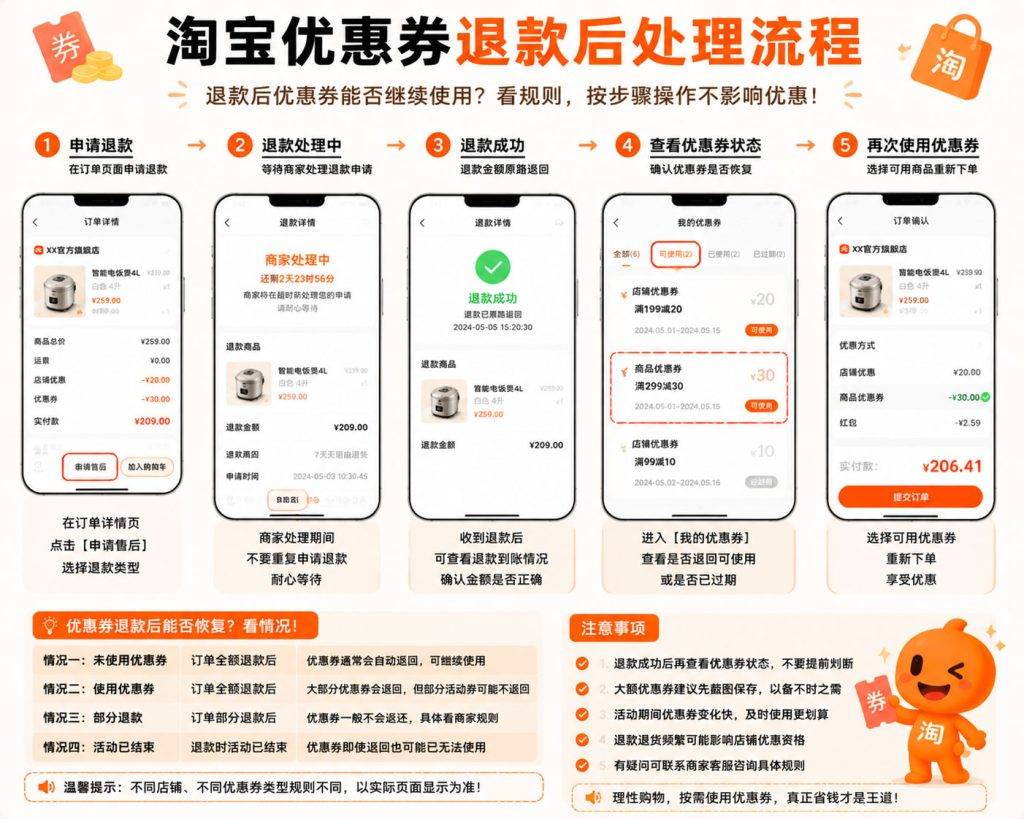 taobao-coupon-refund-process-1024x819.jpg 淘宝优惠券怎么使用?付款抵扣方法、使用失败原因及省钱技巧详解