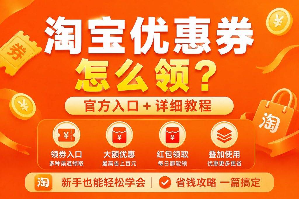 淘宝优惠券怎么领取?最新官方领取入口、隐藏渠道及领券技巧大全-全网内部优惠券免费领-淘宝京东拼多多抖音快手优惠券+外卖电影快递红包随便领!!
