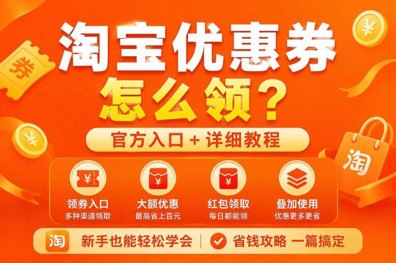 淘宝优惠券怎么领取?最新官方领取入口、隐藏渠道及领券技巧大全-全网内部优惠券免费领-淘宝京东拼多多抖音快手优惠券+外卖电影快递红包随便领!!