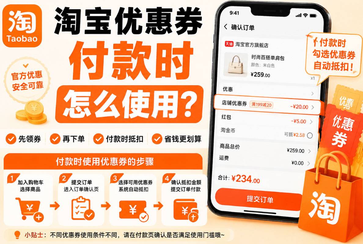 ScreenShot_2026-08-10_160614_279.jpg 淘宝优惠券付款时怎么使用?结算页选择、抵扣确认和失败排查