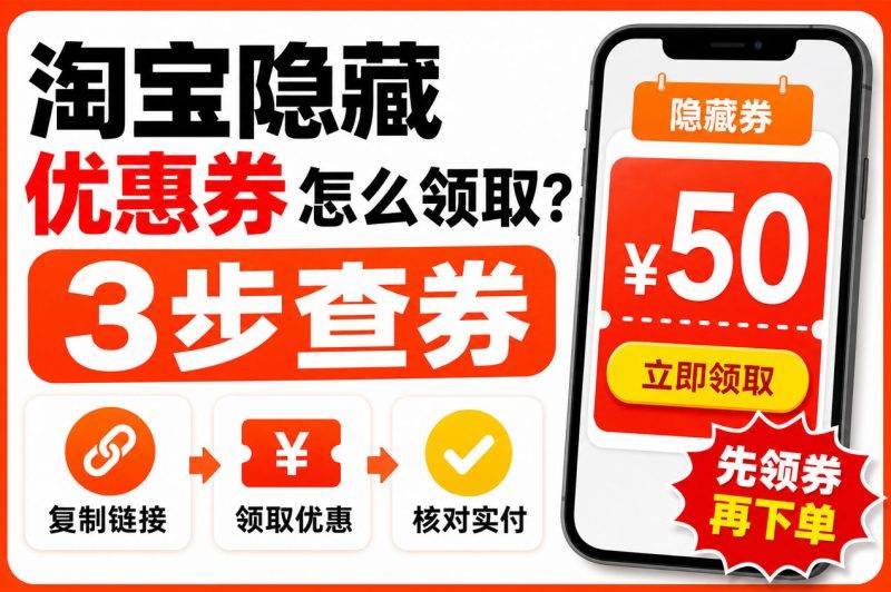淘宝隐藏优惠券怎么领取？查券步骤、领取方法和失效排查-全网优惠券助手