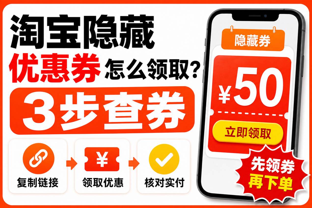 淘宝隐藏优惠券怎么领取？查券步骤、领取方法和失效排查
