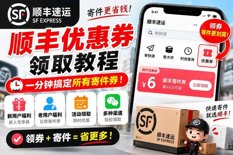 顺丰寄件优惠券在哪里领?小程序、APP、支付宝三个入口全说清-全网优惠券助手
