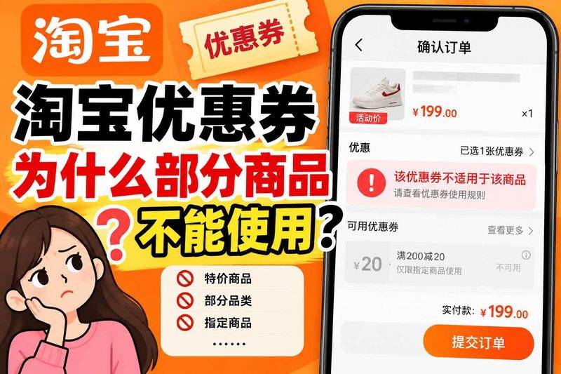 淘宝优惠券为什么部分商品不能使用?我把限制品类全翻了一遍才搞明白-全网优惠券助手